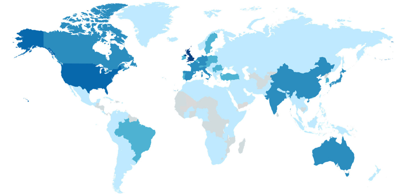 ORDA user distribution map